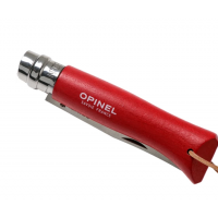 Нож складной Opinel №8 Trekking, нержавеющая сталь, рукоять бук, с кожаным темляком Нож складной Opinel №8 Trekking, нержавеющая сталь, рукоять бук, с кожаным темляком